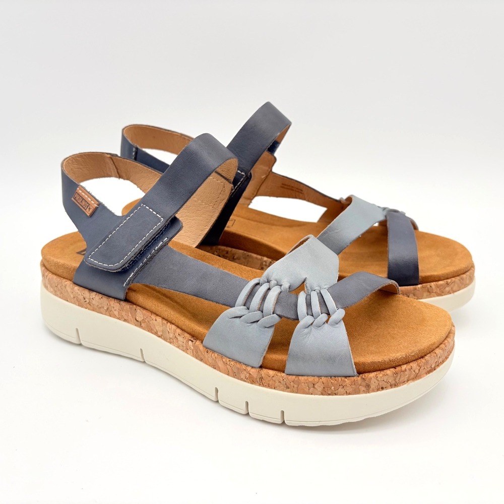 Pikolinos Palma Sandals Womens Size 41 (US 10-10.5) Blue Leather